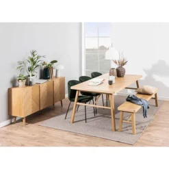 Eetkamerbanken-Hioshop Galdor bank Visgraat eiken decor