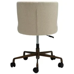 Bureaustoelen|Bureaustoelen-Merkloos Hioshop Glam Dan-Form kantoorstoel bouclé offwhite