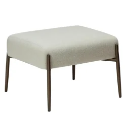 Merkloos Hioshop Glam Dan-Form poef bouclé wit