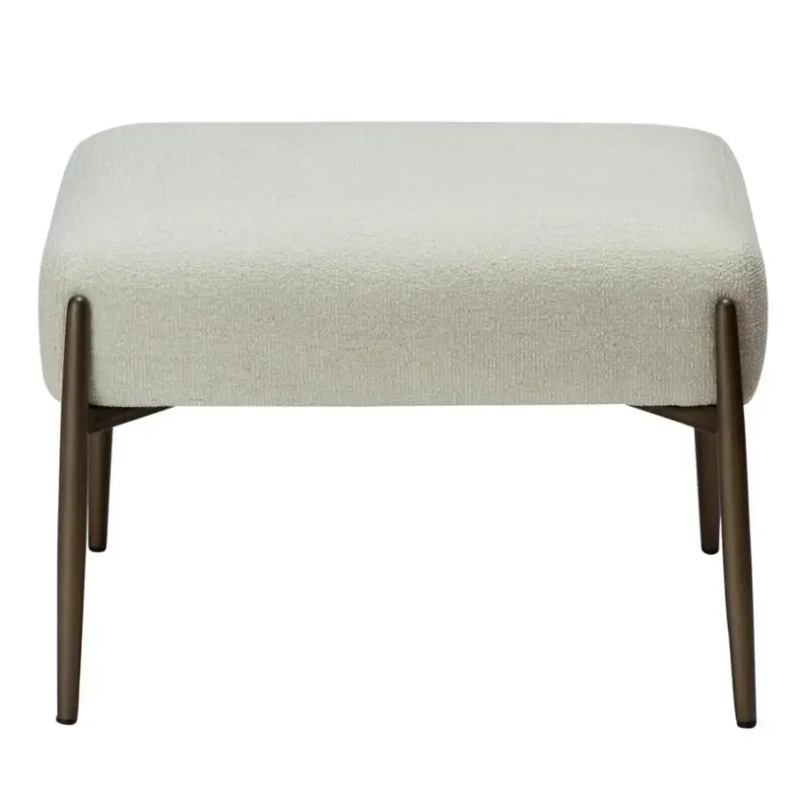 Merkloos Hioshop Glam Dan-Form poef bouclé wit