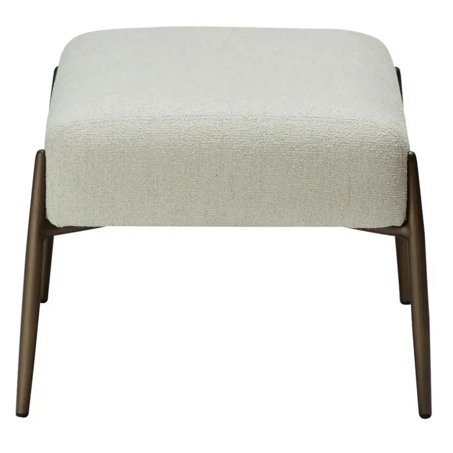 Merkloos Hioshop Glam Dan-Form poef bouclé wit