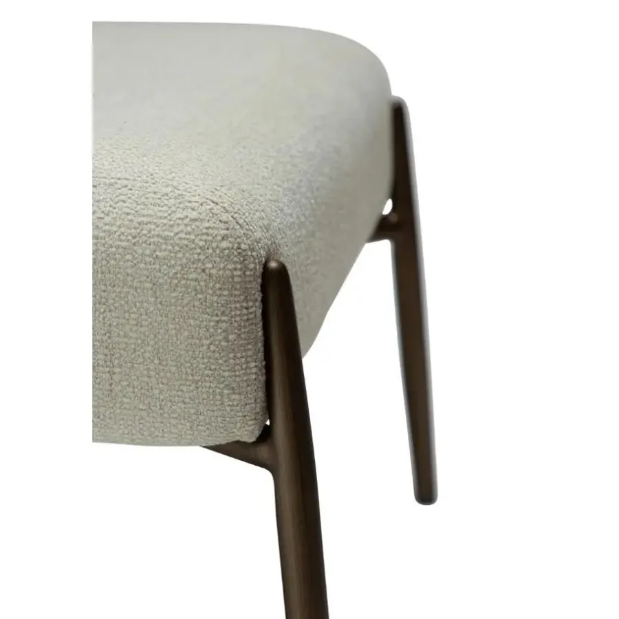 Merkloos Hioshop Glam Dan-Form poef bouclé wit