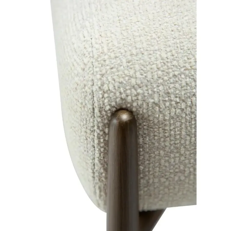 Merkloos Hioshop Glam Dan-Form poef bouclé wit
