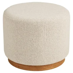 Merkloos Hioshop Gry poef Ø50cm zandkleurig