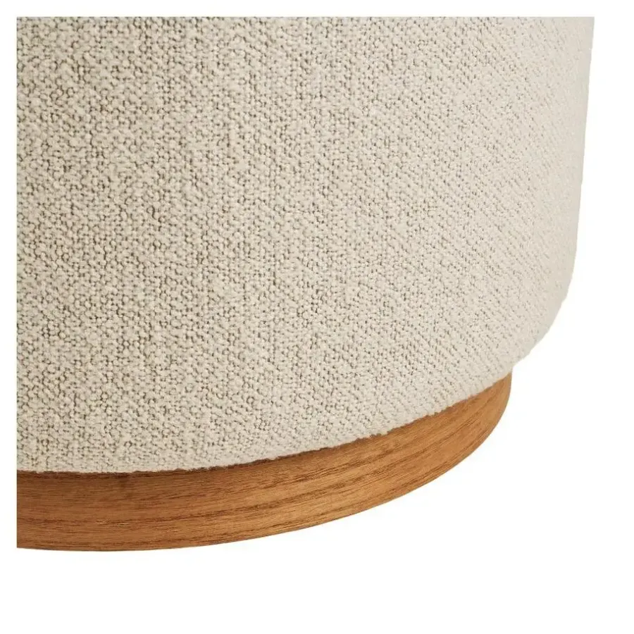 Merkloos Hioshop Gry poef Ø50cm zandkleurig