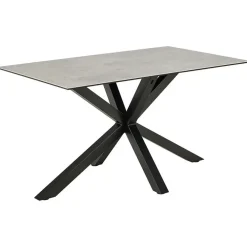 Rechthoekige Eettafels|Industriële Eettafels-Hioshop Heaven eetkamertafel 80x135cm grijs