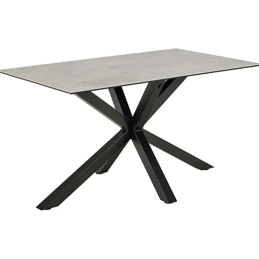 Rechthoekige Eettafels|Industriële Eettafels-Hioshop Heaven eetkamertafel 80x135cm grijs