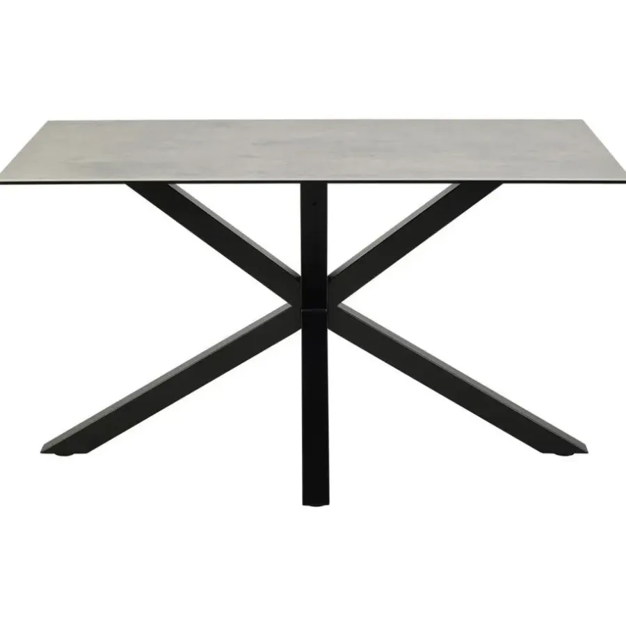 Rechthoekige Eettafels|Industriële Eettafels-Hioshop Heaven eetkamertafel 80x135cm grijs