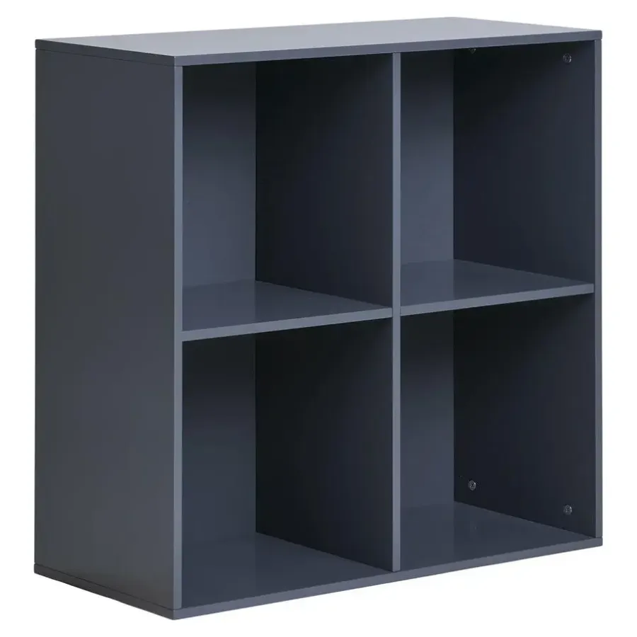 Wandkasten-Hioshop Horne Wandplank 69x30x69cm donkergrijs