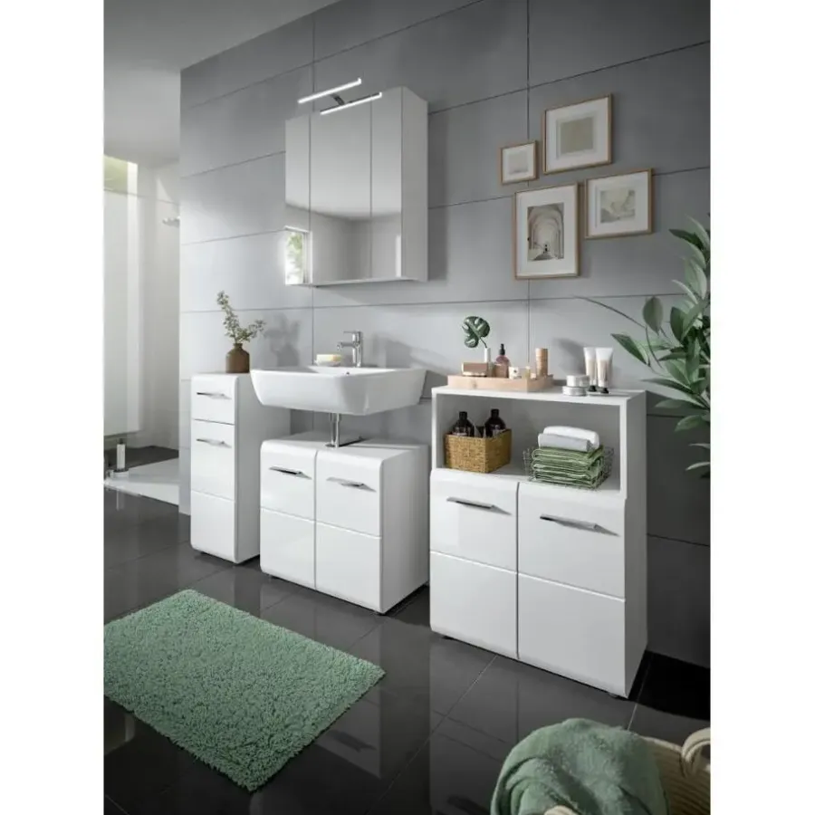 Merkloos Hioshop Ice badkamer I76 wit hoogglans- wit