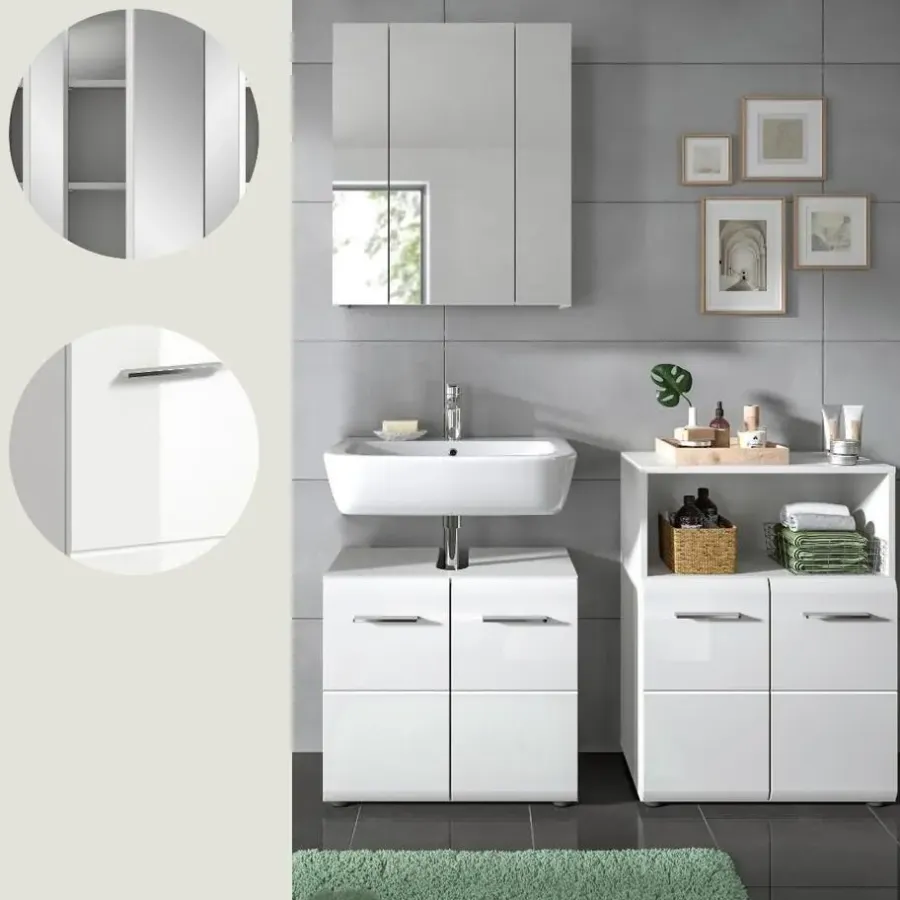 Merkloos Hioshop Ice badkamer I66 wit hoogglans- wit