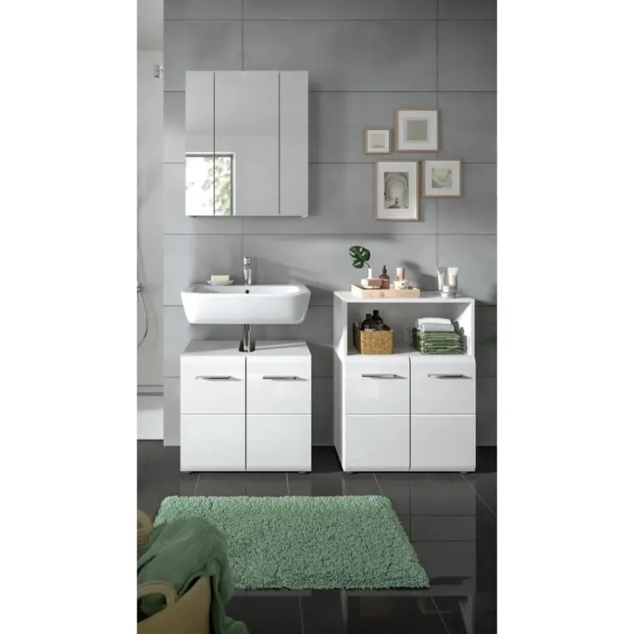 Merkloos Hioshop Ice badkamer I66 wit hoogglans- wit
