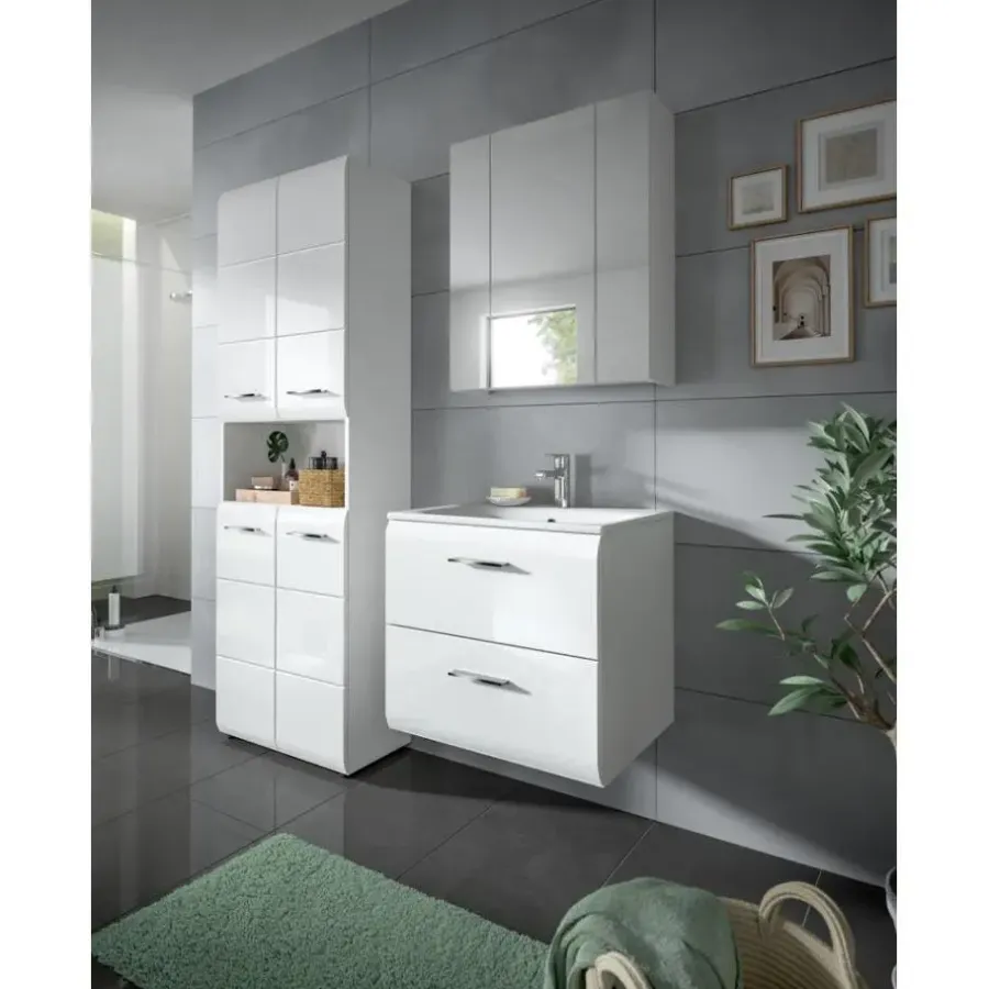 Merkloos Hioshop Ice badkamer I55 wit hoogglans- wit