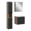 Merkloos Hioshop Ice badkamer I6 zwart mat- eiken decor