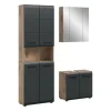 Merkloos Hioshop Ice badkamer I20 zwart mat- eiken decor