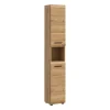 Hoge Kasten-Merkloos Hioshop Ice kolomkast 2 deuren- 1 plank eiken decor