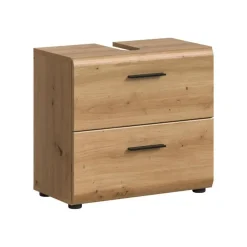 Merkloos Hioshop Ice wastafel 2 lades eiken decor