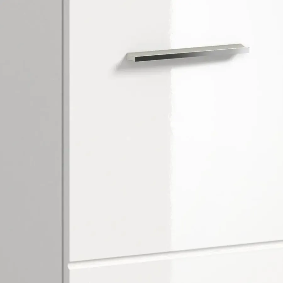 Wastafelkasten-Merkloos Hioshop Ice wastafel inclusief was 2 deuren wit hoogglans- wit