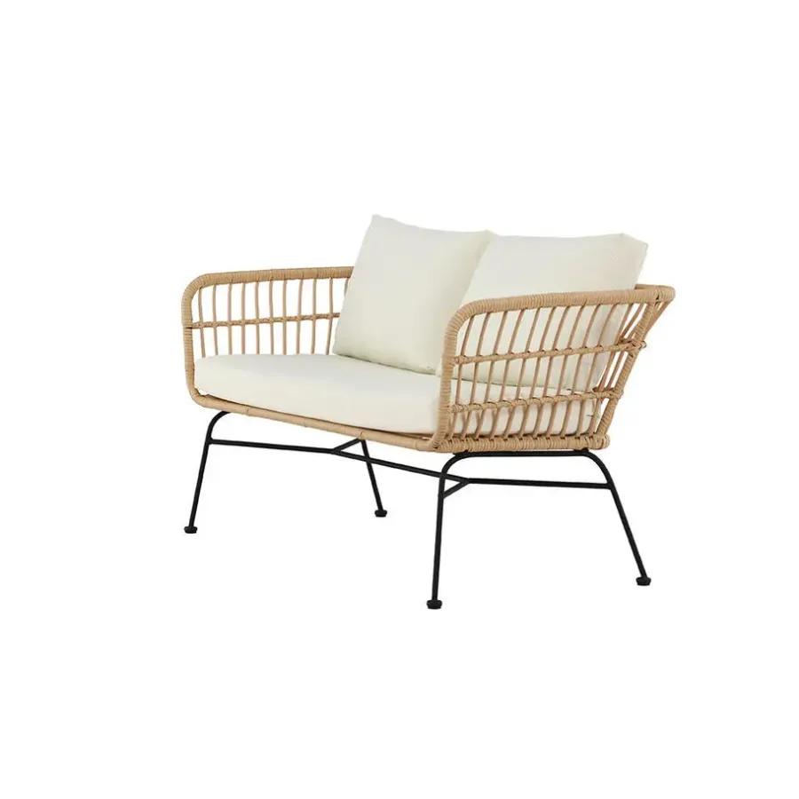 Loungebanken-Hioshop Isola tuinbank 3-persoons natuur