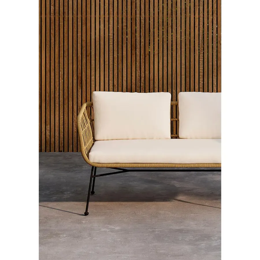 Loungebanken-Hioshop Isola tuinbank 3-persoons natuur