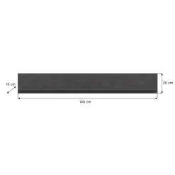 Wandplanken-Merkloos Hioshop Jam wandkast wandplank 1 plank eiken decor