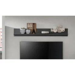 Wandplanken-Merkloos Hioshop Jam wandkast wandplank 1 plank eiken decor