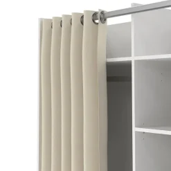 Hioshop Kit kledingkast 160x100x49cm- Open- garderobesysteem wit- beige