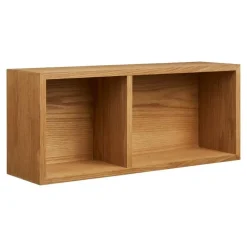 Wandplanken-Merkloos Hioshop Kria wandplank 2 planken eikenfineer