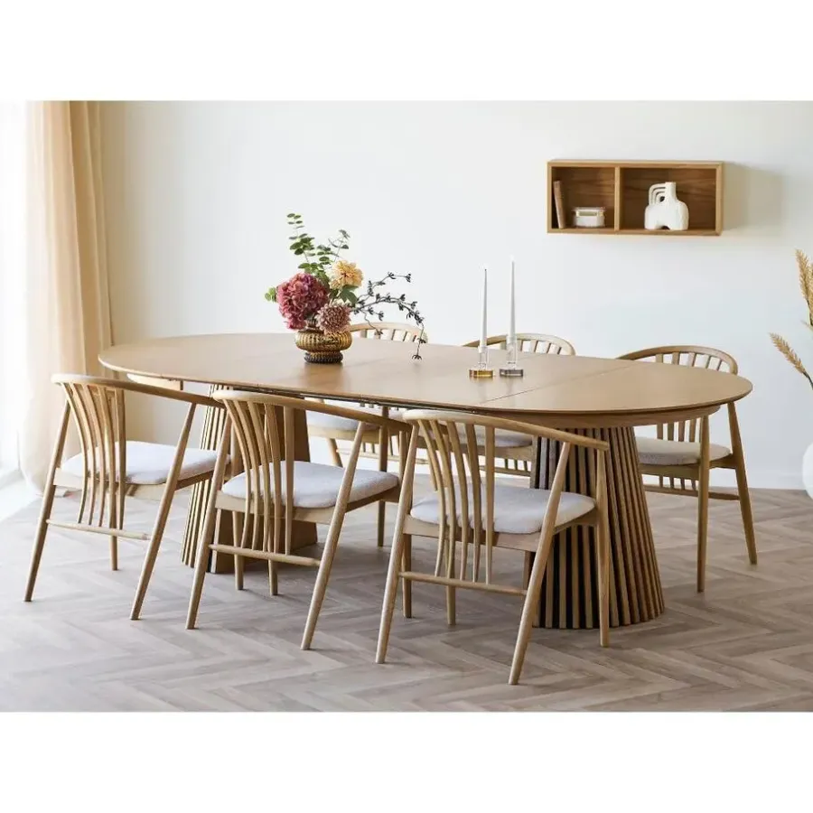 Wandplanken-Merkloos Hioshop Kria wandplank 2 planken eikenfineer