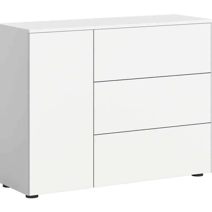 Dressoirs-Hioshop Loft dressoir 3 laden 1 deur wit