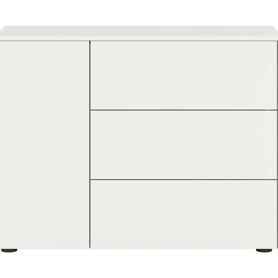Dressoirs-Hioshop Loft dressoir 3 laden 1 deur wit