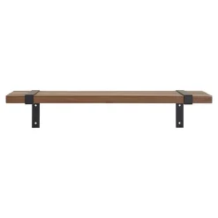 Wandplanken-Hioshop Luxor Wandplank natuur- zwart