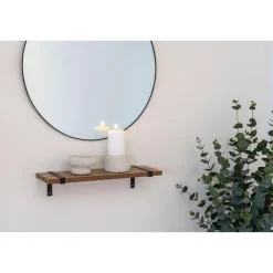 Wandplanken-Hioshop Luxor Wandplank natuur- zwart