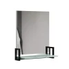 Spiegelkasten-Hioshop Matix spiegel bad met plank blauw- grijs