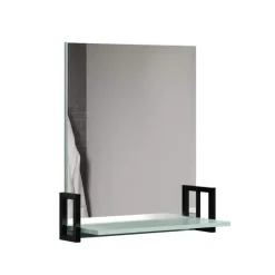 Spiegelkasten-Hioshop Matix spiegel bad met plank blauw- grijs