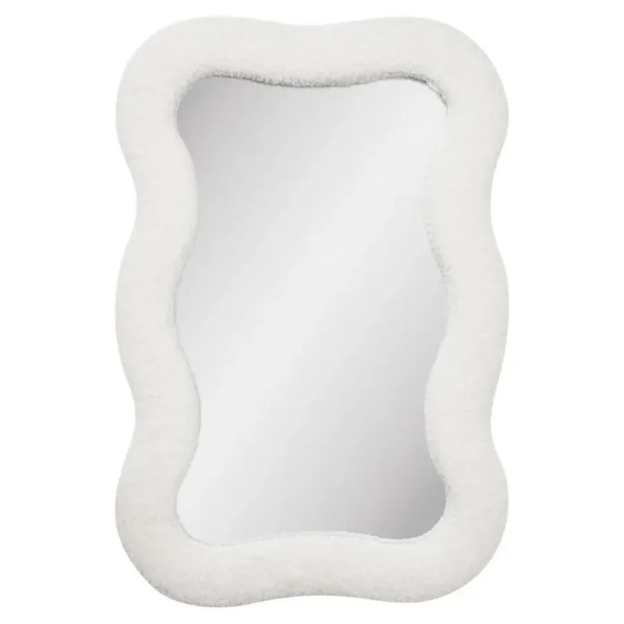 Merkloos Hioshop Mia spiegel teddyframe wit