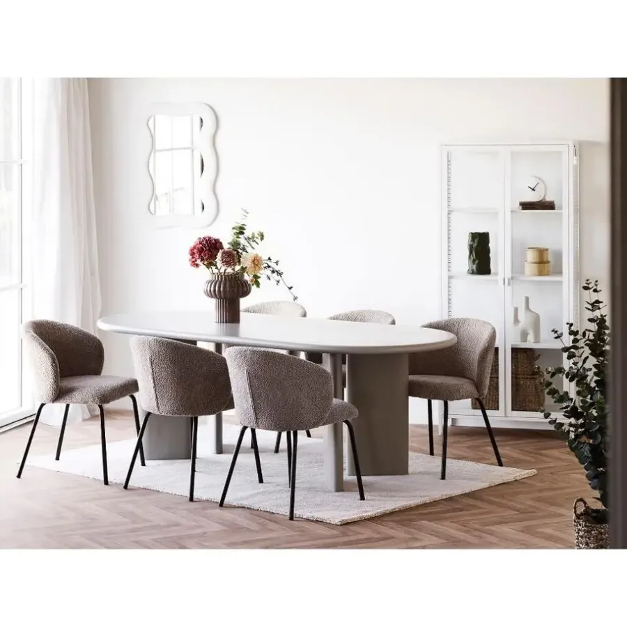 Merkloos Hioshop Mia spiegel teddyframe wit