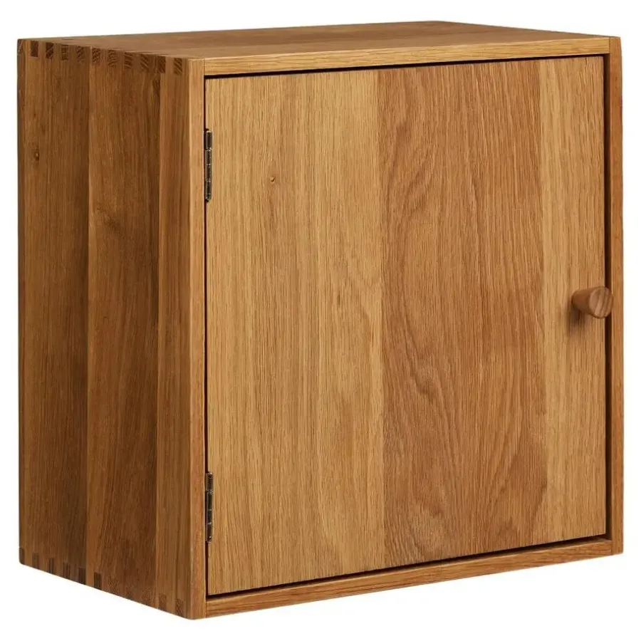 Wandkasten-Merkloos Hioshop Mina wandkast 1 deur eiken