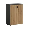 Merkloos Hioshop Mone badkamerkast 2 deuren eiken decor- donkergrijs