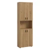 Hoge Kasten-Merkloos Hioshop Mone kolomkast 4 deuren- 1 plank eiken decor
