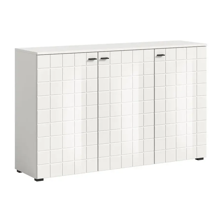 Dressoirs-Hioshop Monte dressoir 3 deuren wit hoogglans