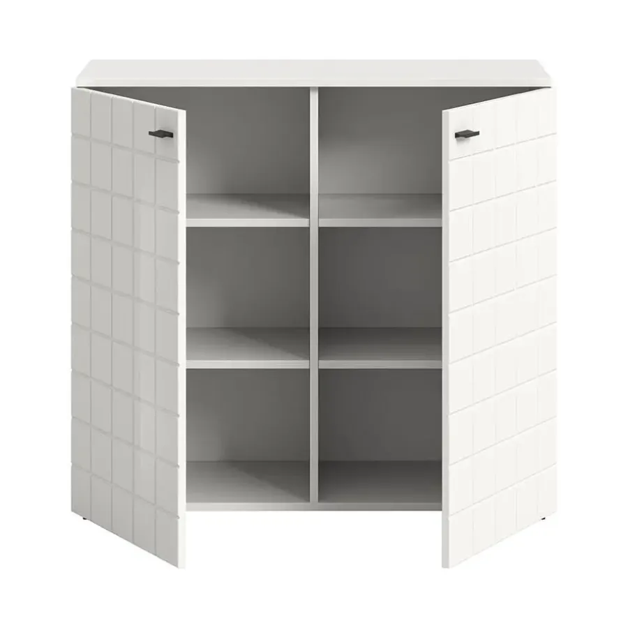 Dressoirs-Hioshop Monte dressoir 2 deuren wit hoogglans