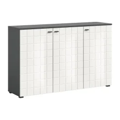 Dressoirs-Hioshop Monte dressoir 3 deuren wit hoogglans