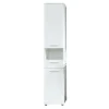Hioshop Monte kolomkast 2 deuren- 1 lade- 1 open vak wit- wit hoogglans