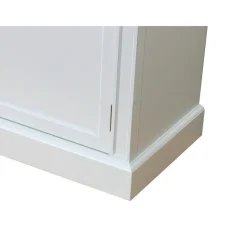 Buffetkasten-Hioshop Mozart 2-deurs vitrinekast in antiek wit- antiek gepatineerd Breedte