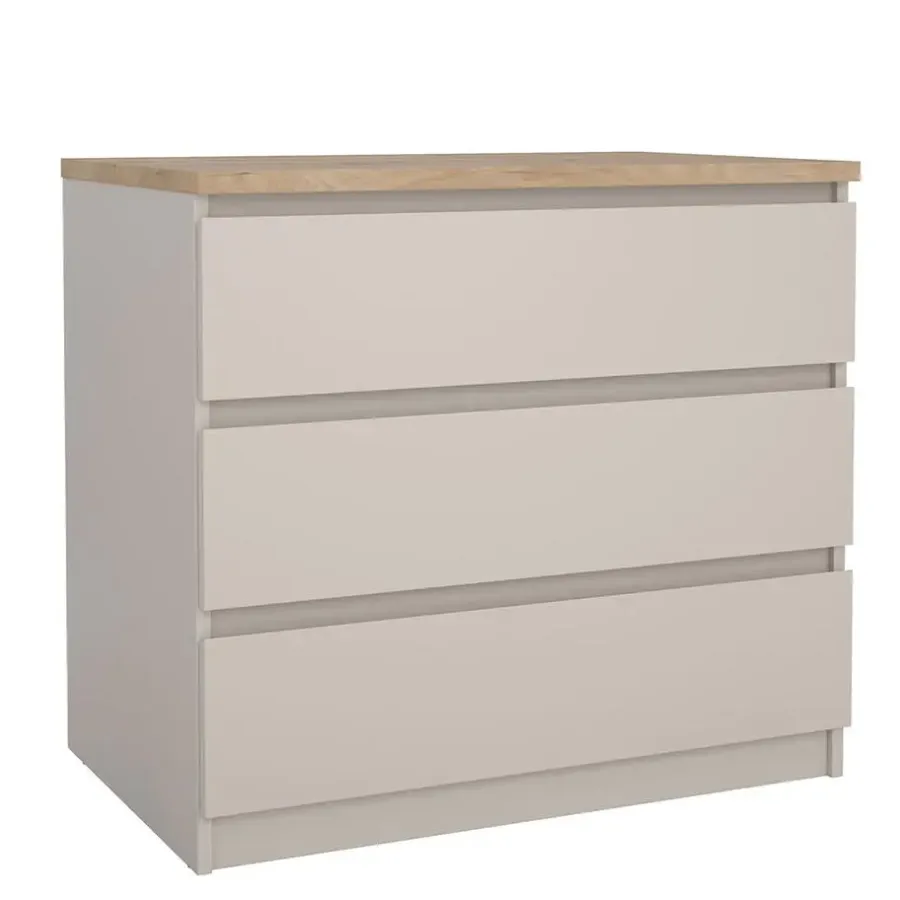 Ladekasten|Ladekasten-Hioshop Naia ladekast 3 lades eikdecor