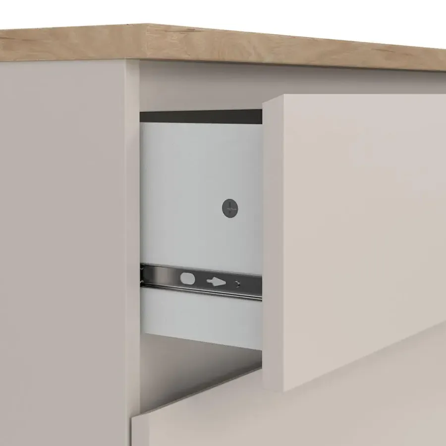 Ladekasten|Ladekasten-Hioshop Naia ladekast 3 lades eikdecor