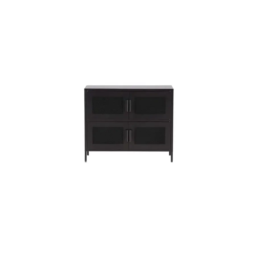 Hioshop Nett dressoir 4 deuren zwart