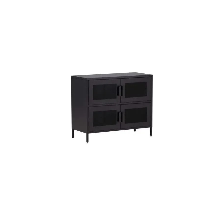 Hioshop Nett dressoir 4 deuren zwart