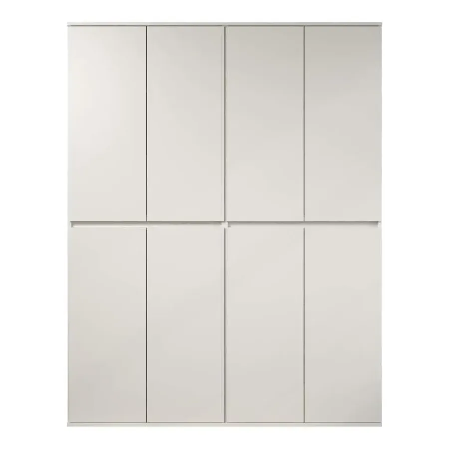 Hioshop Nevada kledingkast 8 deuren wit